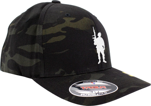Soldier Silhouette Embroidered FlexFit Hat