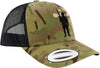 Soldier Silhouette Embroidered Snapback Trucker Hat Hat.0933.GMC