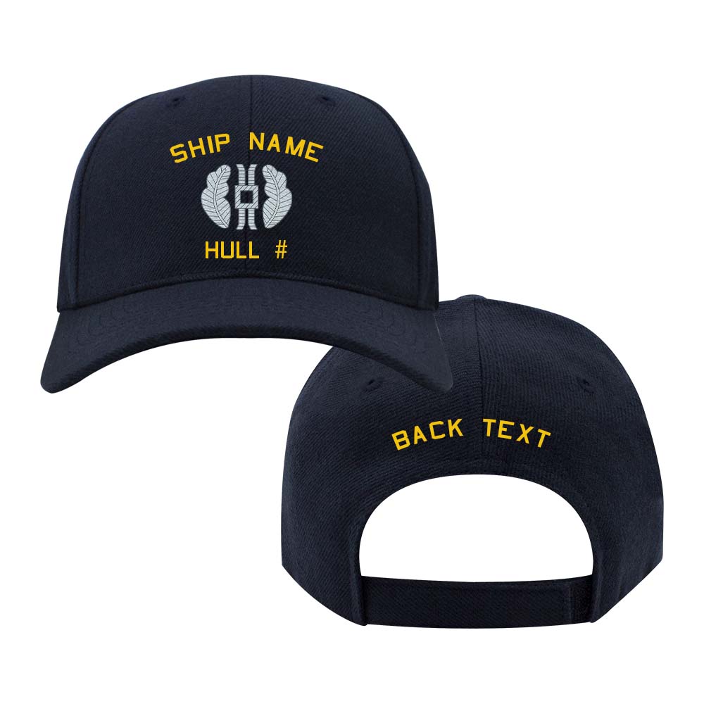 NCB U.S. Navy Custom Ship Caps - Navy Blue JAG-Badge