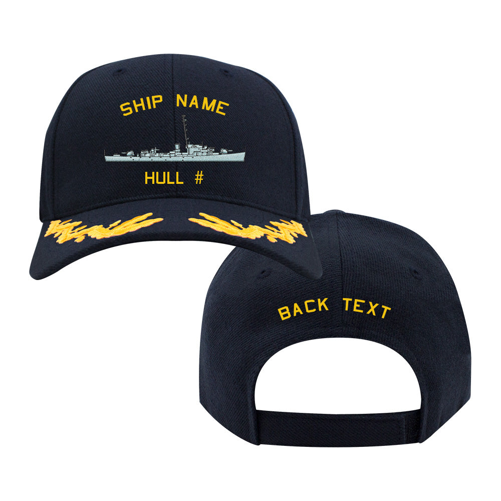 US Navy Custom Ship Cap - John C. Butler Class Destroyer Escort Hats and Caps JOHN-C-BUTLER.NAVY.CAPTAIN