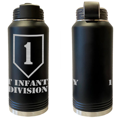 1st Infantry Division Laser Engraved Vacuum Sealed Water Bottles 32oz