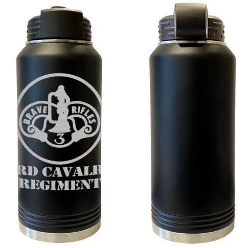 3rd Cavalry Regiment Laser Engraved Vacuum Sealed Water Bottles 32oz