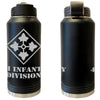 4th Infantry Division Laser Engraved Vacuum Sealed Water Bottles 32oz Water Bottles LEWB.0081.B
