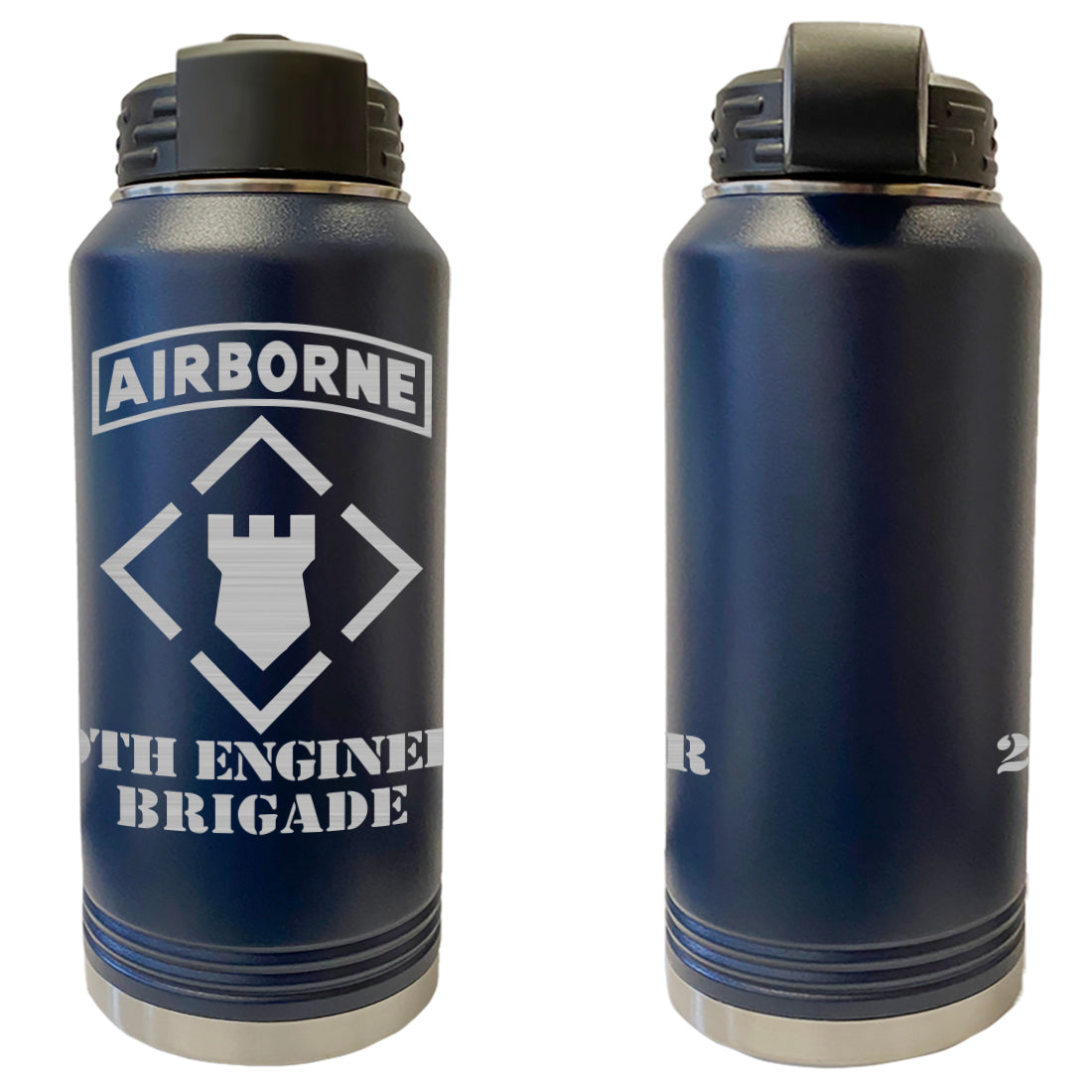 20th Engineer Brigade Laser Engraved Vacuum Sealed Water Bottles 32oz Water Bottles LEWB.0087.N