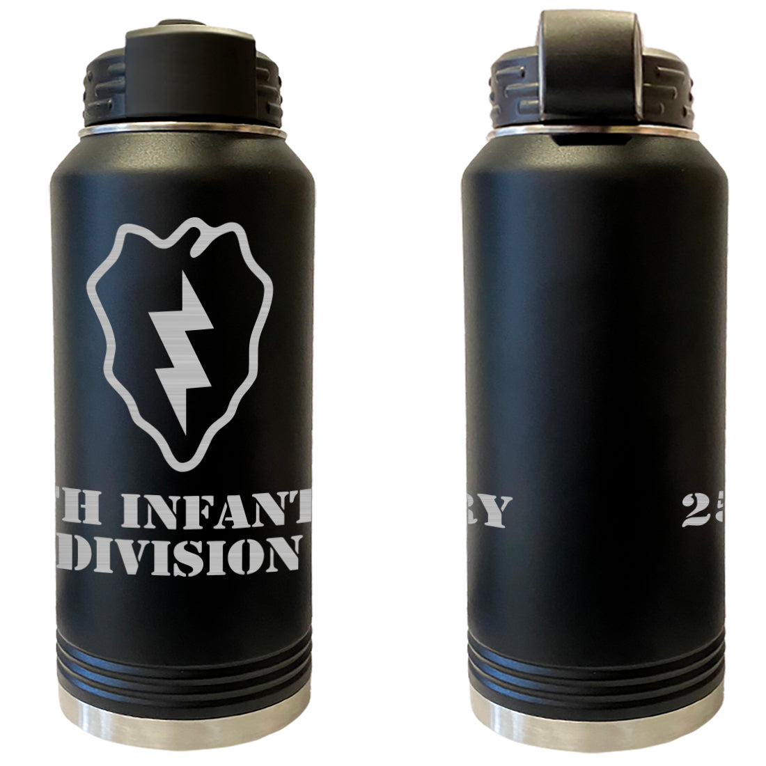 25th Infantry Division Laser Engraved Vacuum Sealed Water Bottles 32oz Water Bottles LEWB.0089.B