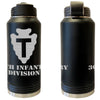 36th Infantry Division Laser Engraved Vacuum Sealed Water Bottles 32oz Water Bottles LEWB.0094.B