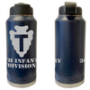 36th Infantry Division Laser Engraved Vacuum Sealed Water Bottles 32oz