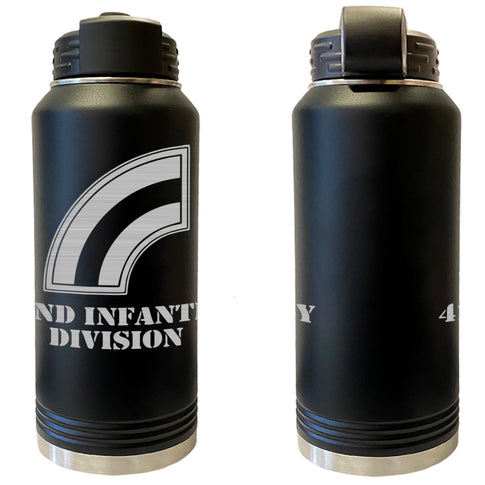 42nd Infantry Division Laser Engraved Vacuum Sealed Water Bottles 32oz