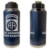 82nd Airborne Division Laser Engraved Vacuum Sealed Water Bottles 32oz