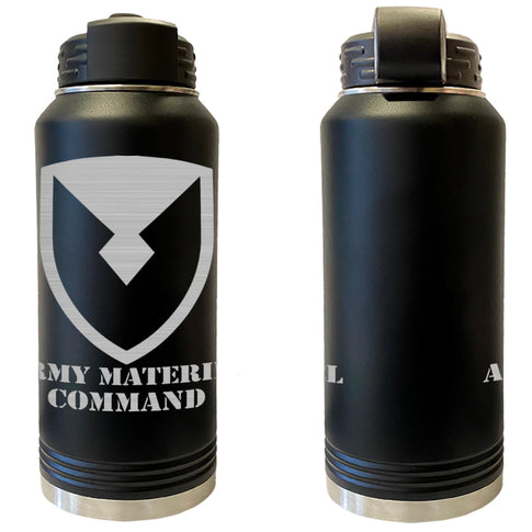 Army Materiel Command Laser Engraved Vacuum Sealed Water Bottles 32oz