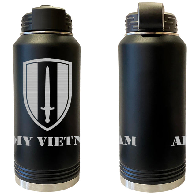 Army Vietnam Laser Engraved Vacuum Sealed Water Bottles 32oz Water Bottles LEWB.0116.B
