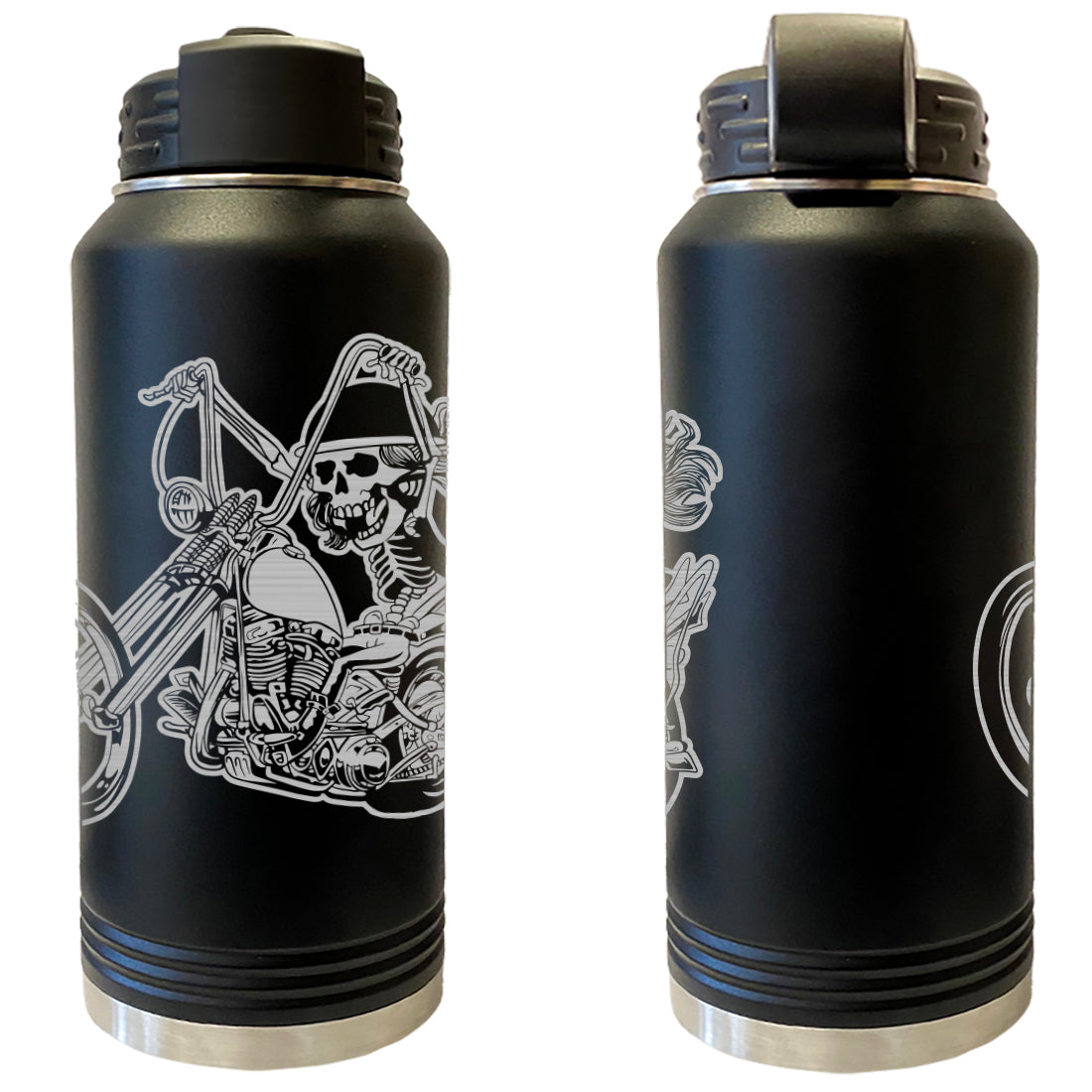 Bad To The Bone Laser Engraved Vacuum Sealed Water Bottles 32oz Water Bottles LEWB.0158.B