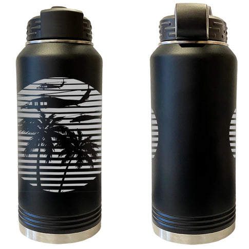 Blackhawk 80's Sunset Laser Engraved Vacuum Sealed Water Bottles 32oz
