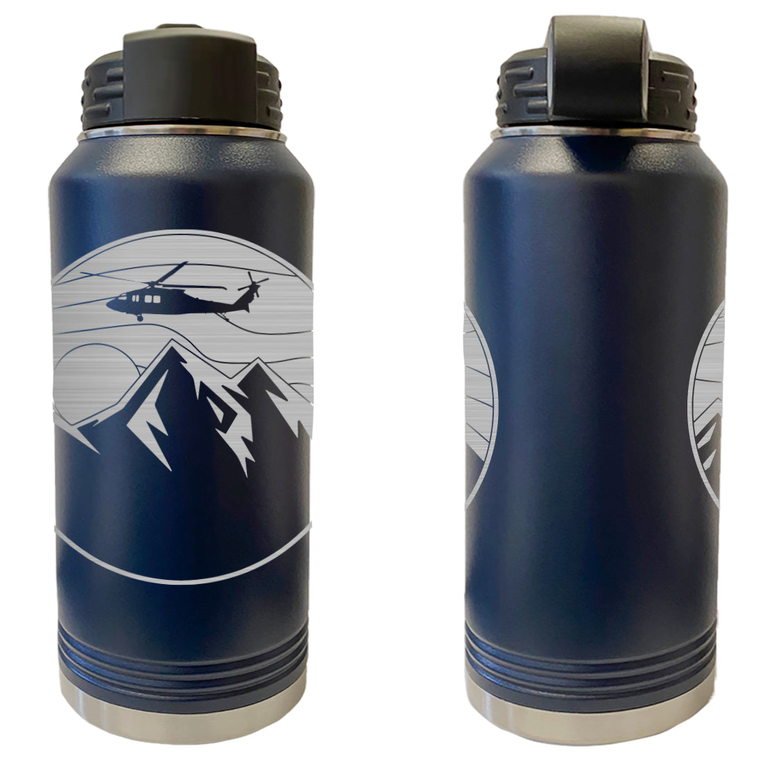 Blackhawk Mountainscape Laser Engraved Vacuum Sealed Water Bottles 32oz Water Bottles LEWB.0161.N