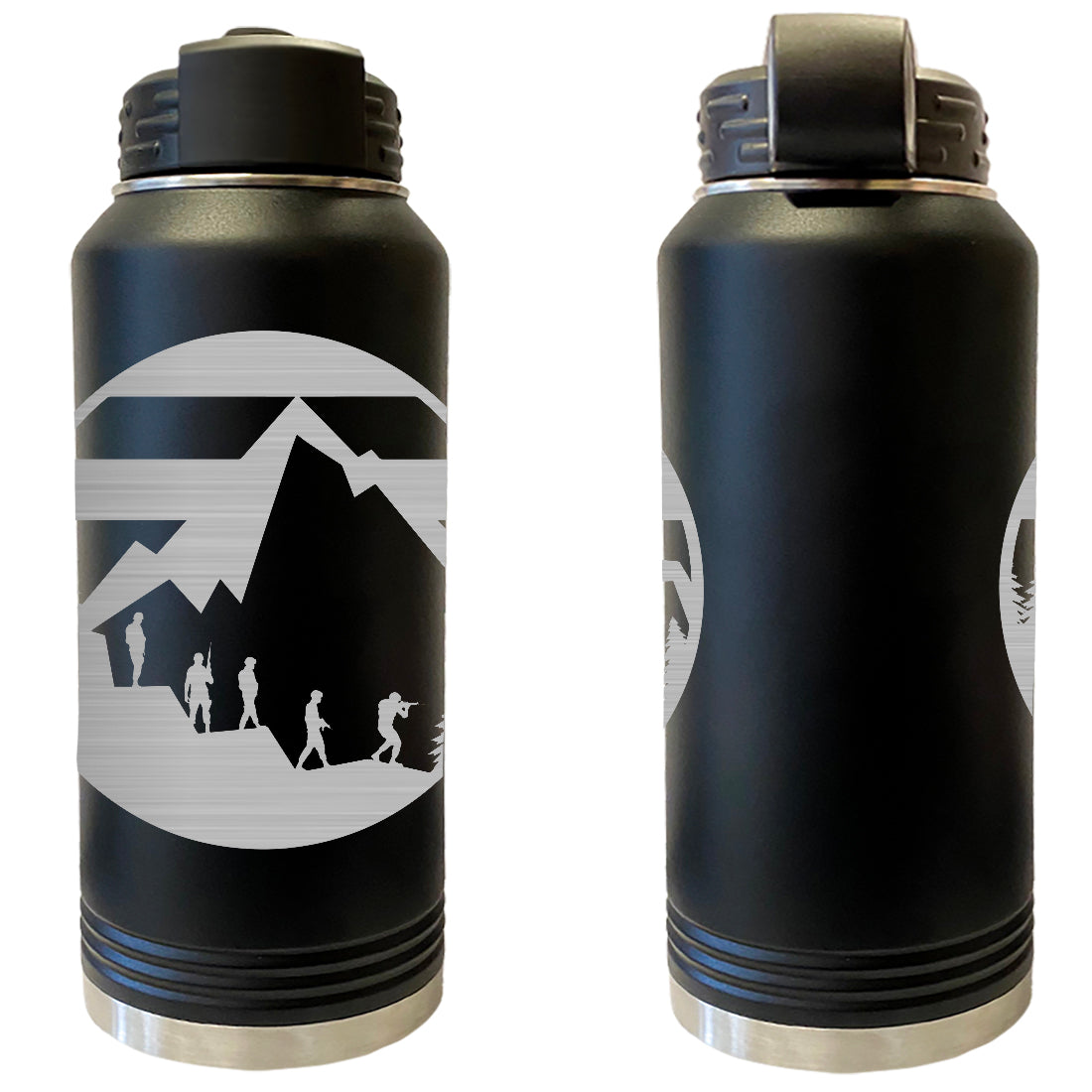 Mountain Soldiers Laser Engraved Vacuum Sealed Water Bottles 32oz Water Bottles LEWB.0164.B