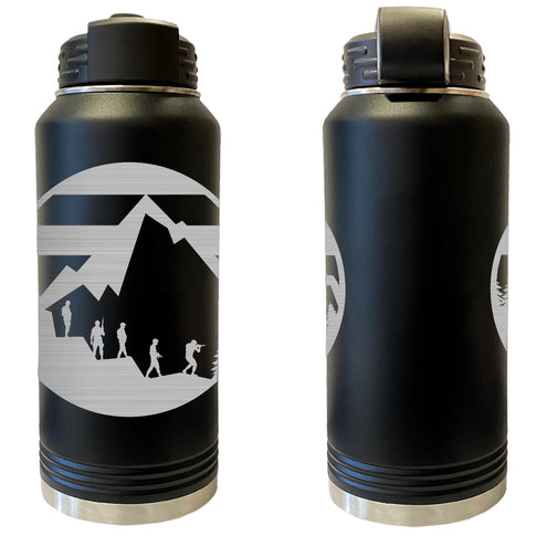 Mountain Soldiers Laser Engraved Vacuum Sealed Water Bottles 32oz