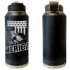 Merica Eagle Beer Laser Engraved Vacuum Sealed Water Bottles 32oz