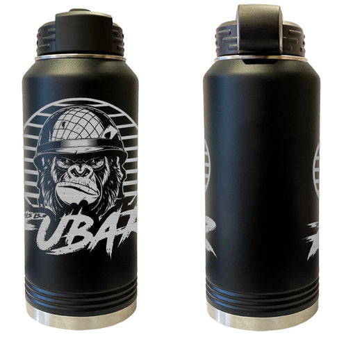 80's Gorilla This Is FUBAR Laser Engraved Vacuum Sealed Water Bottles 32oz