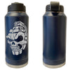 Skull Grenade Laser Engraved Vacuum Sealed Water Bottles 32oz