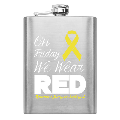 RED Friday Yellow Ribbon 8 oz. Flask