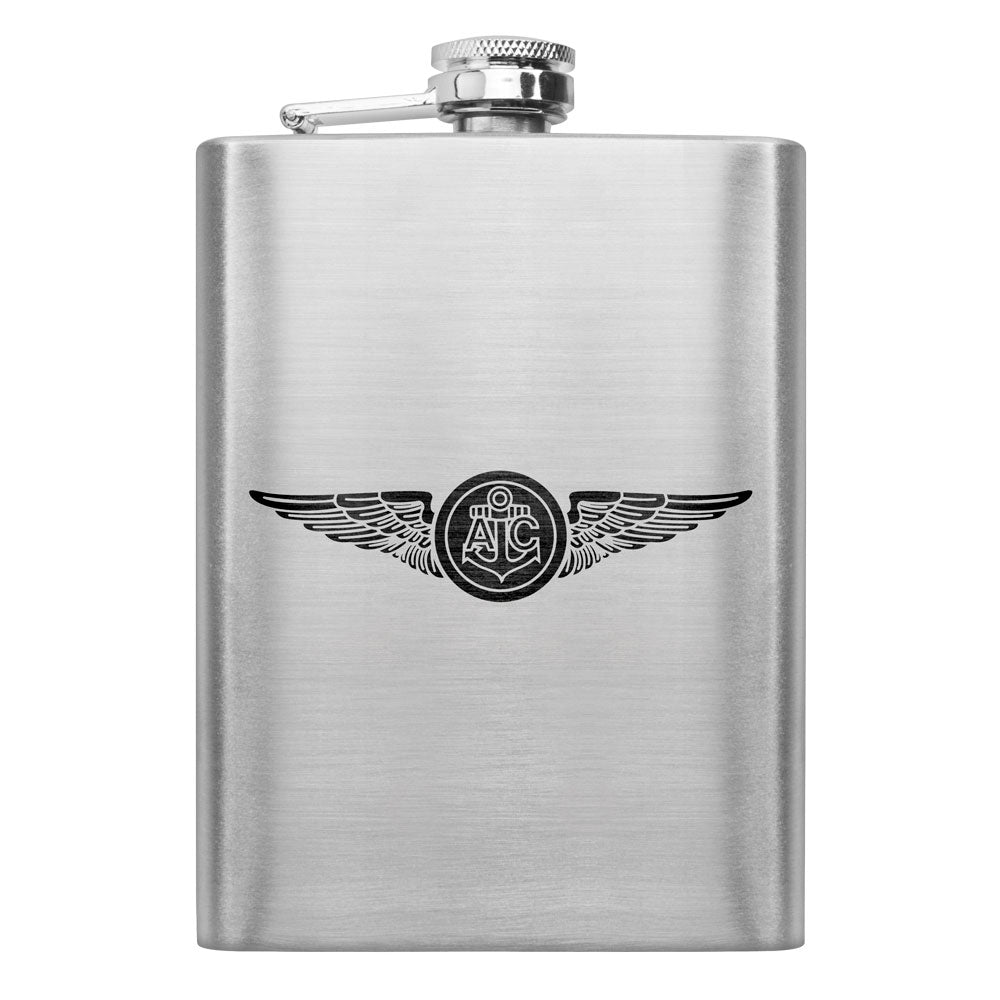 Navy Subdued Badge 8 oz. Flasks Flasks LGFlask.0298