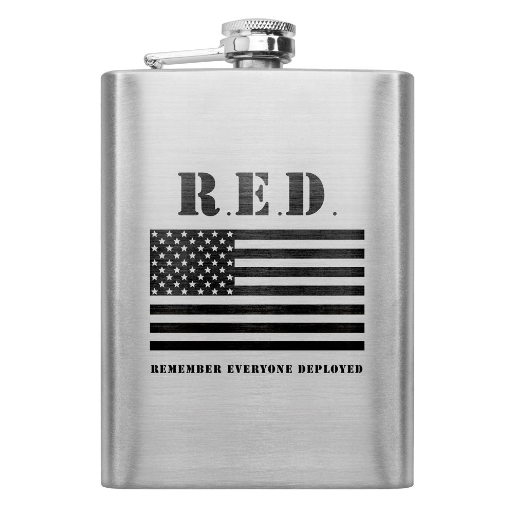 RED (Remember Everyone Deployed) 8 oz. Flask Flasks 