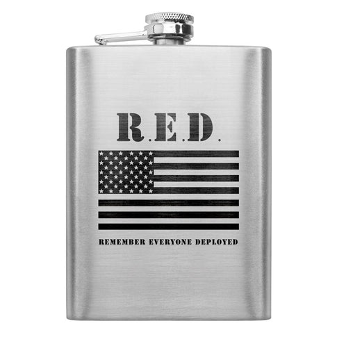 RED (Remember Everyone Deployed) 8 oz. Flask