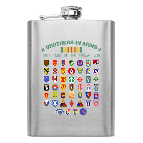 Vietnam Army Units Brothers in Arms 8 oz. Flask