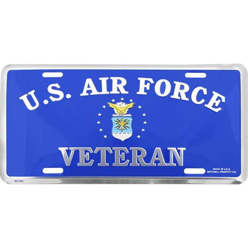 Air Force Veteran Blue License Plate