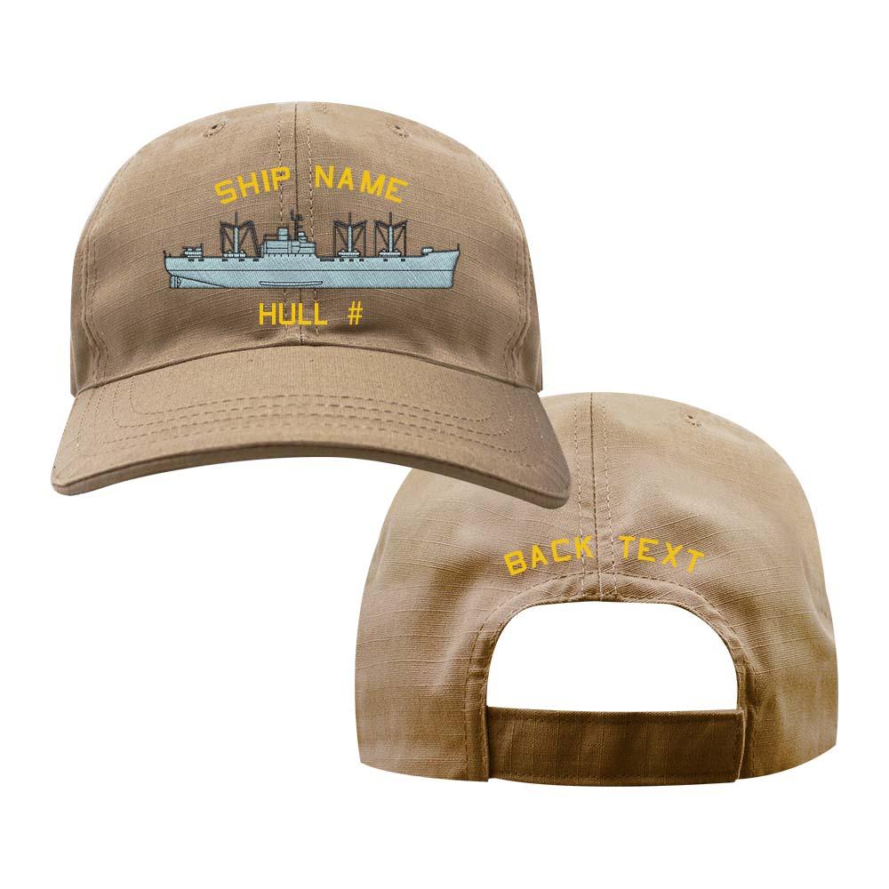 US Navy Custom Ship Cap - Coyote - Lassen Class AMM Hats and Caps 