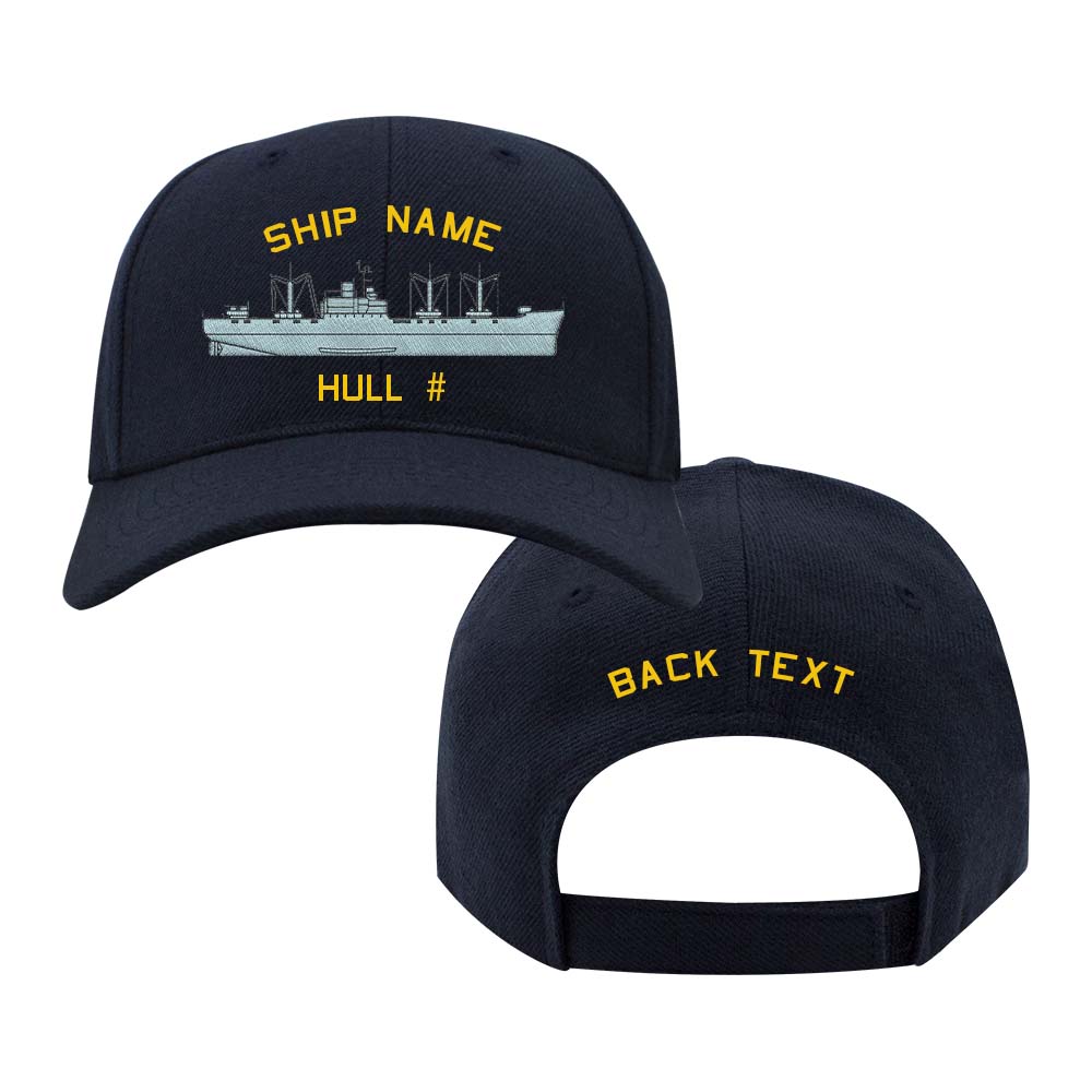 NCB U.S. Navy Custom Ship Caps - Navy Blue Lassen
