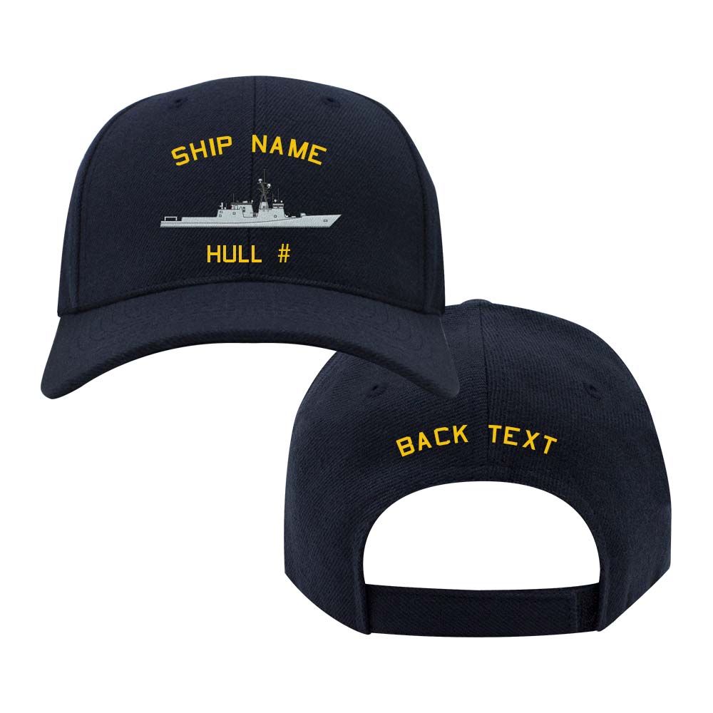 NCB U.S. Navy Custom Ship Caps - Navy Blue Legend