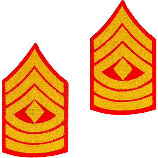 Marine Corps Embroidered Gold on Red Enlisted Rank - Male Size Rank MCR-68052