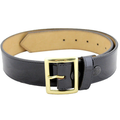 Marine Corps Synthetic Leather Garrison Belt with Brass Buckle