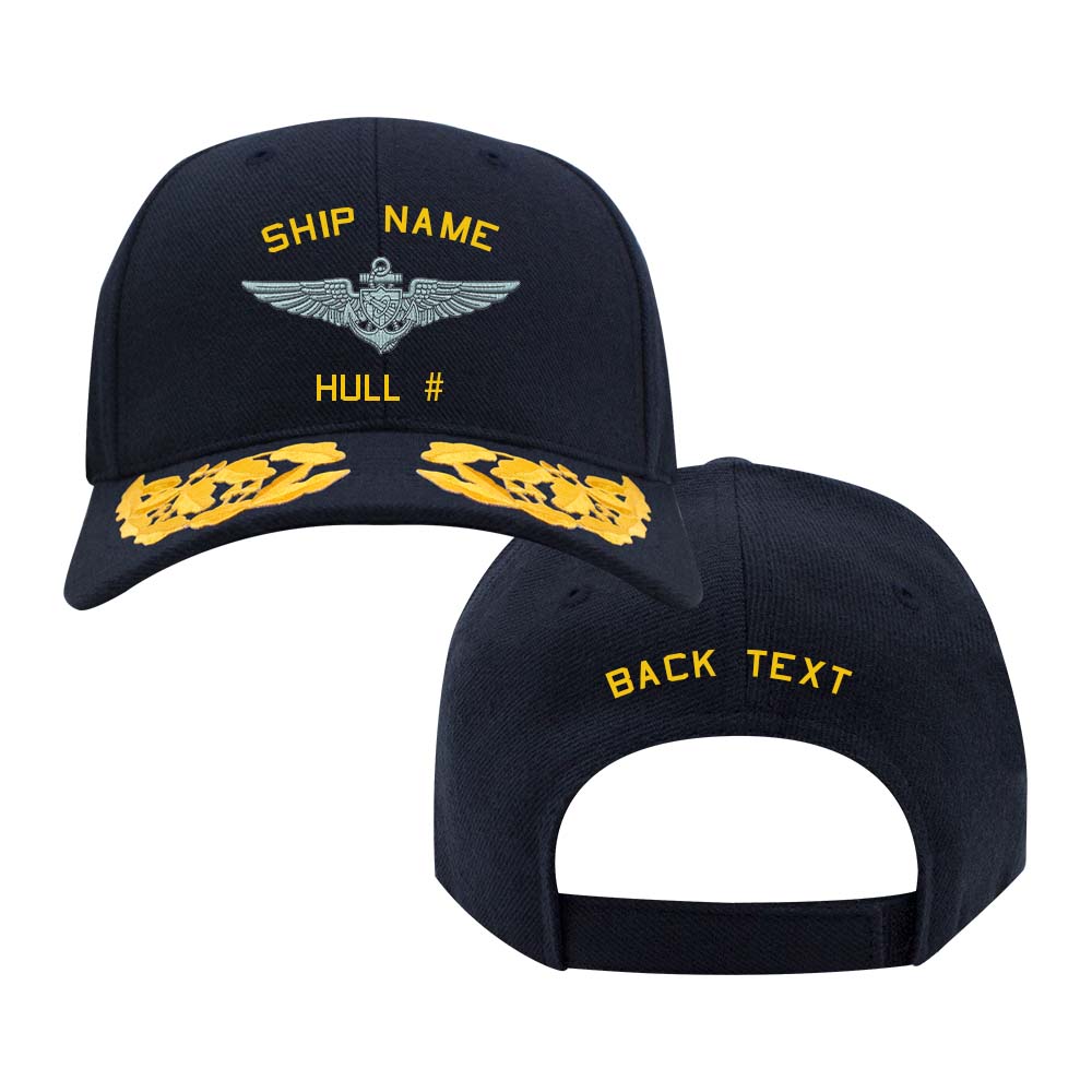 US Navy Custom Ship Cap - Admiral Scrambled Eggs - Naval Astronaut Hats and Caps 