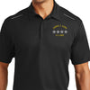 Army General Rank Custom Performance Golf Polo Shirts Small.Black.4Star