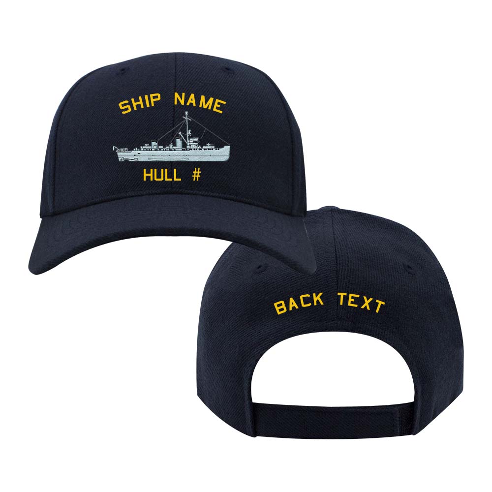 NCB U.S. Navy Custom Ship Caps - Navy Blue Raven