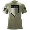 Served Shield Drab T-shirt Shirts YFS.3.034.1.MGT.1