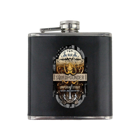 Navy Squidpounder Imperial Stout 6 oz. Flask with Wrap