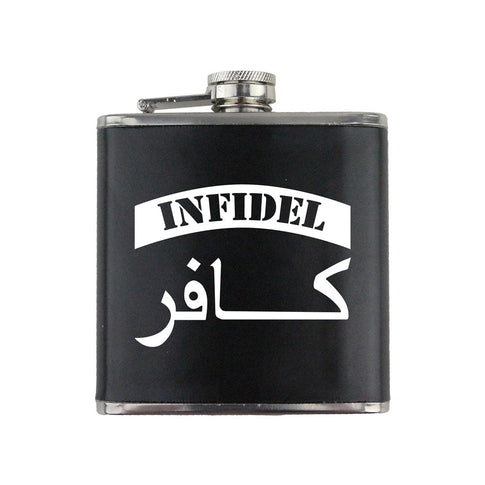 Infidel Arabic Script 6 oz. Flask with Wrap