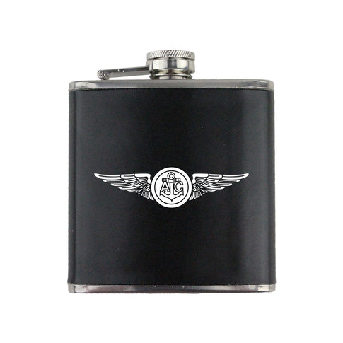 Navy Aircrew Badge 6 oz. Flask with Wrap