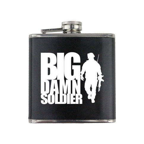 Big Damn Soldier 6 oz. Flask with Wrap