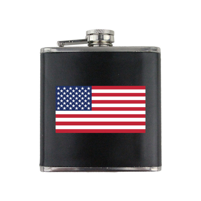 U.S. Flag 6 oz. Flask with Wrap Flasks 