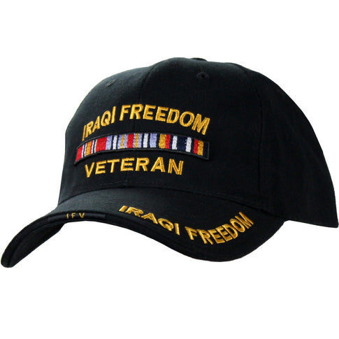 Iraqi Freedom Veteran Ribbon Rack Deluxe Black Low-Profile Cap