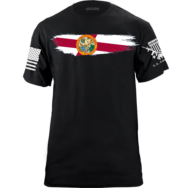 Skinny Horizontal Paint Swatch Florida Flag Tshirt Shirts YFS.7.005.1.BKT.1