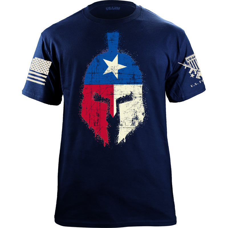 Spartan Texas Flag Distressed Tshirt Shirts YFS.5.004.1.NYT.1