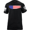 Skinny Horizontal Paint Swatch American Flag Tshirt Shirts YFS.3.014.1.BKT.1
