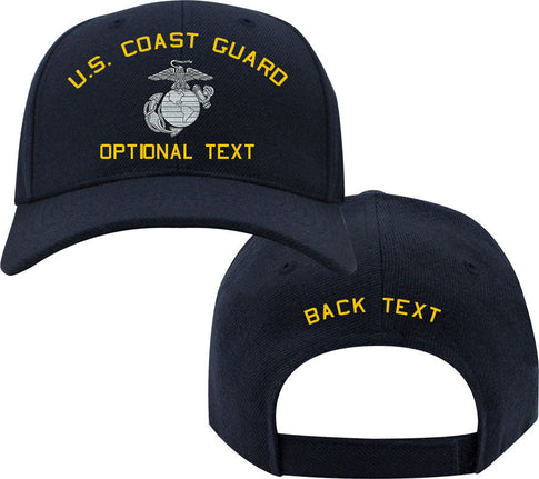 Coast Guard Custom Ship Cap - USMC EGA Insignia