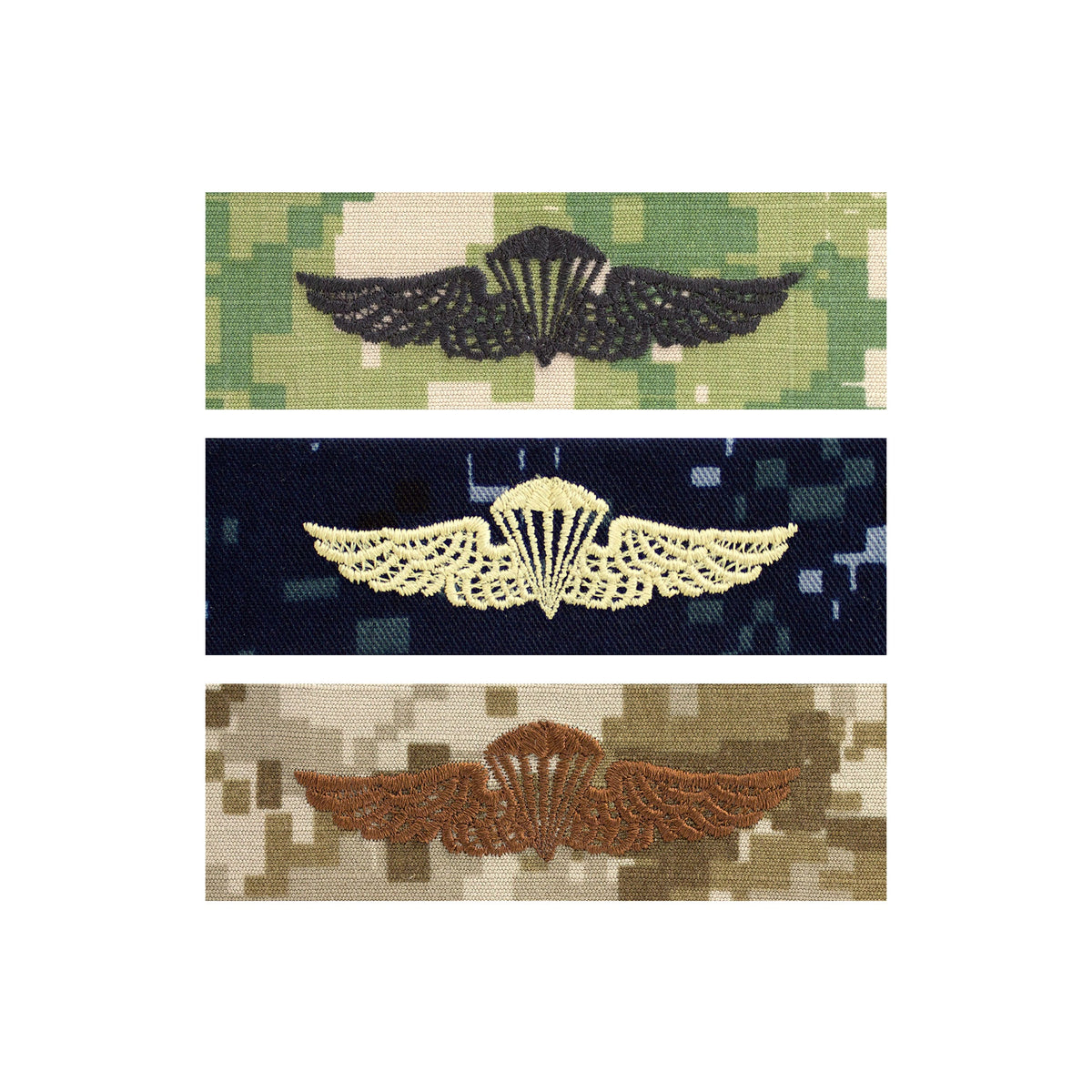 US Navy Embroidered Badge - Navy/Marine Parachutist Badges 