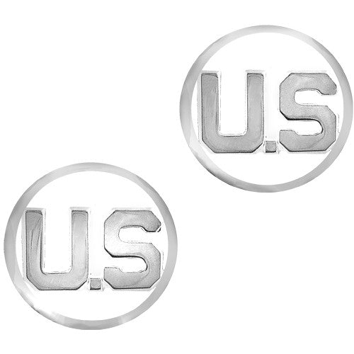 Air Force U.S. Letters Mirror Finish Collar Insignia Coat, Collar & Cap Insignia AFR-8043